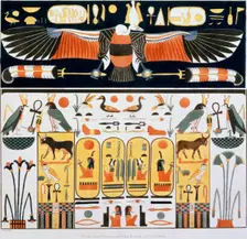 Mural from the Tombs of the Kings of Thebes, discovered by G Belzoni, 1820-1822. Creator: Charles Joseph Hullmandel