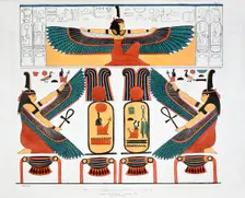 Mural from the Tombs of the Kings at Thebes, 1820. Artist: Charles Joseph Hullmandel