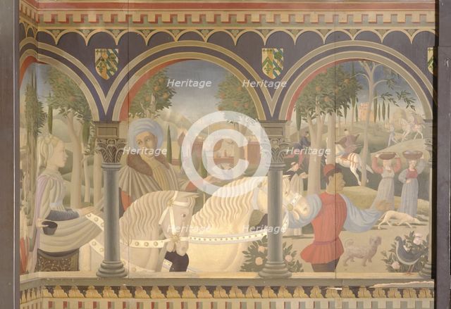Mural in Eltham Palace, London, 1999. Artist: J Bailey
