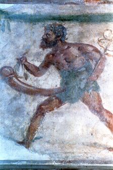 Mural of Mercury, Pompeii, Italy. Creator: Unknown