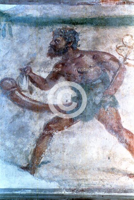 Mural of Mercury, Pompeii, Italy. Creator: Unknown.