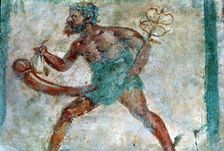Mural of Mercury, Pompeii, Italy. Creator: Unknown