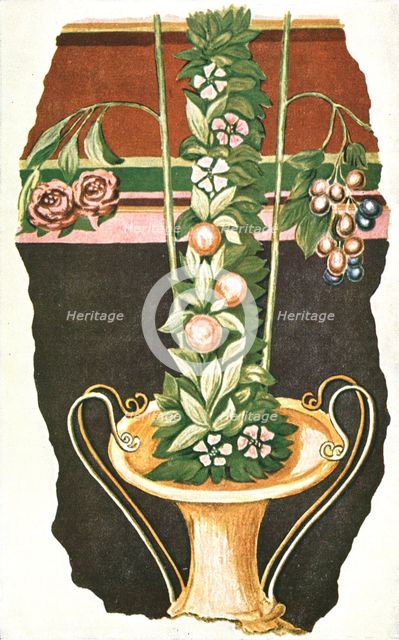 Mural painting in a Roman villa, Commugny, Switzerland, (1928). Creator: Unknown.