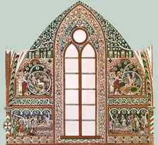 Mural painting in Wienhausen Abbey, Lower Saxony, Germany, (1928). Creator: Unknown