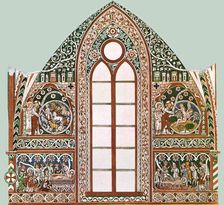 Mural painting in Wienhausen Abbey, Lower Saxony, Germany, (1928). Creator: Unknown