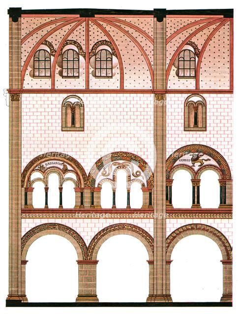 Mural painting in the nave of St Severus' Church at Boppard, Germany, (1928). Creator: Unknown.