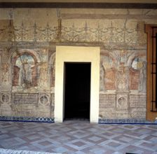 Mural Paintings in the upper gallery of the House of Pilate in Seville