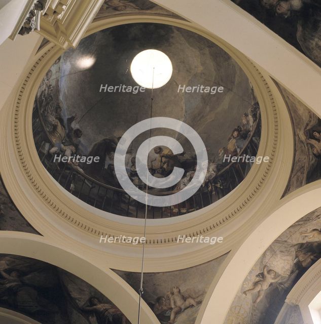 Mural paintings in the ceiling of the Church of San Antonio de la Florida.