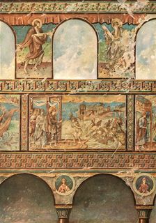 Mural paintings in the Church of St. George, Oberzell, Reichenau, Germany, (1928). Creator: Unknown