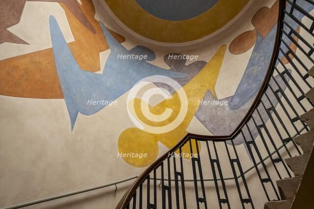 Murals by Oskar Schlemmer in Main building, Bauhaus-University Weimar, (1904-1911), 2018 Artist: Alan John Ainsworth.