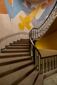 Murals by Oskar Schlemmer in Main building, Bauhaus-University Weimar, (1904-1911), 2018 Artist: Alan John Ainsworth