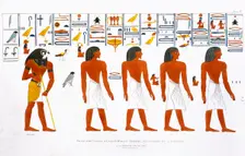 Murals from the Tombs of the Kings at Thebes, discovered by G Belzoni 1820-1822. Creator: Charles Joseph Hullmandel