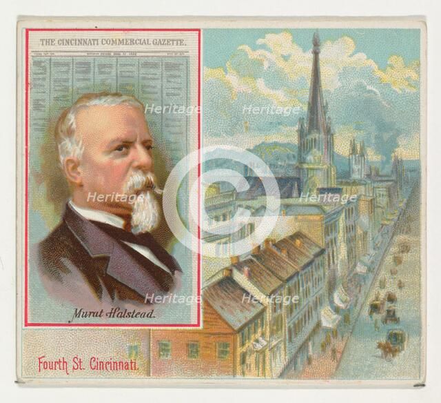 Murat Halstead, The Cincinnati Commercial Gazette, from the American Editors series (N35) ..., 1887. Creator: Allen & Ginter.