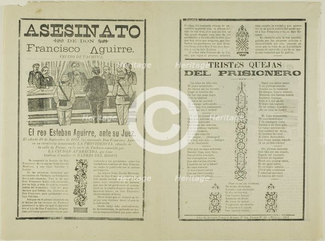 Murder of Don Francisco Aguirre, n.d. Creator: José Guadalupe Posada.