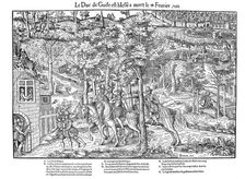 Murder of Francois de Lorraine, Duc de Guise, French Religious Wars, 18 February 1563 (1570). Creator: Jean Jacques Perrissin