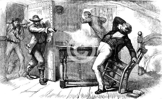Murder of Joseph and Hyrum Smith, 1844 (c1880). Artist: Unknown