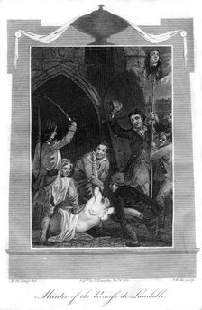 Murder of the Princess de Lamballe 1816.Artist: T Wallis