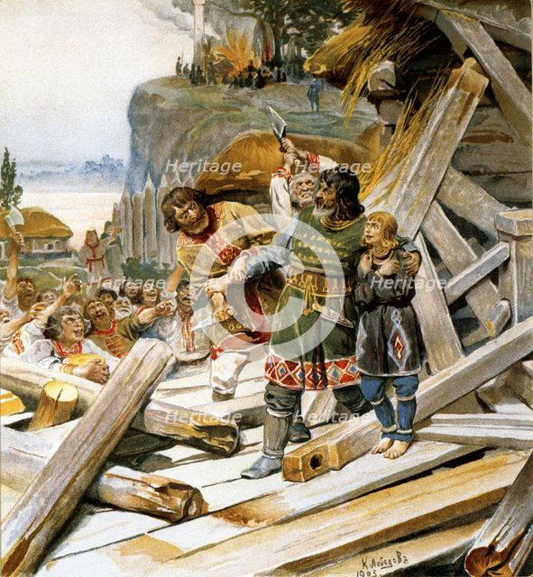 Murder of Theodore the Varangian and his son John, 1903.