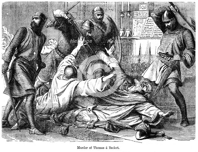 'Murder of Thomas a Becket', 1170. Artist: Unknown