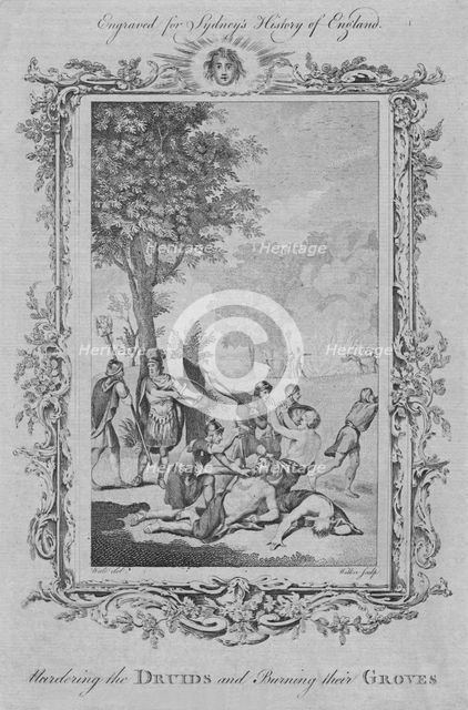 'Murdering the Druids and Burning their Groves', 1773. Creator: William Walker.