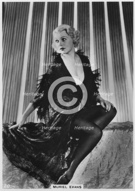 Muriel Evans, American film actress, c1938. Artist: Unknown