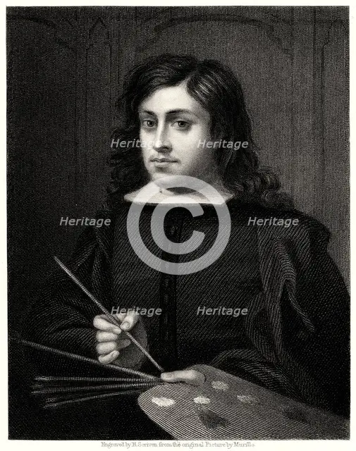 'Murillo', 19th century. Artist: R Scriven