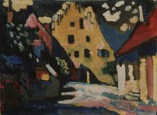 Murnau. Castle yard, 1908. Artist: Kandinsky, Wassily Vasilyevich (1866-1944)