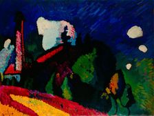 Murnau, Landscape With Tower, 1908. Creator: Kandinsky, Wassily Vasilyevich (1866-1944)