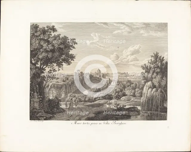 Muro torto, preso in villa Borghese, 1792. Creator: Albert Christoph Dies.