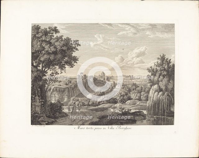 Muro torto, preso in villa Borghese, 1792. Creator: Albert Christoph Dies.