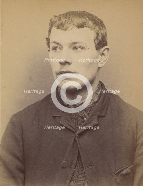 Mursch. Eugène. 24 ans à Schlestatt (Bas-Rhin). Ciseleur. Anarchiste. 18/3/94., 1894. Creator: Alphonse Bertillon.