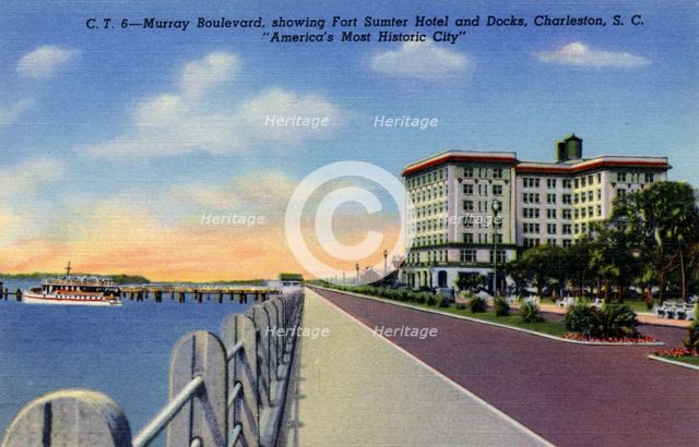 Murray Boulevard, Charleston, South Carolina, 1940. Artist: Unknown
