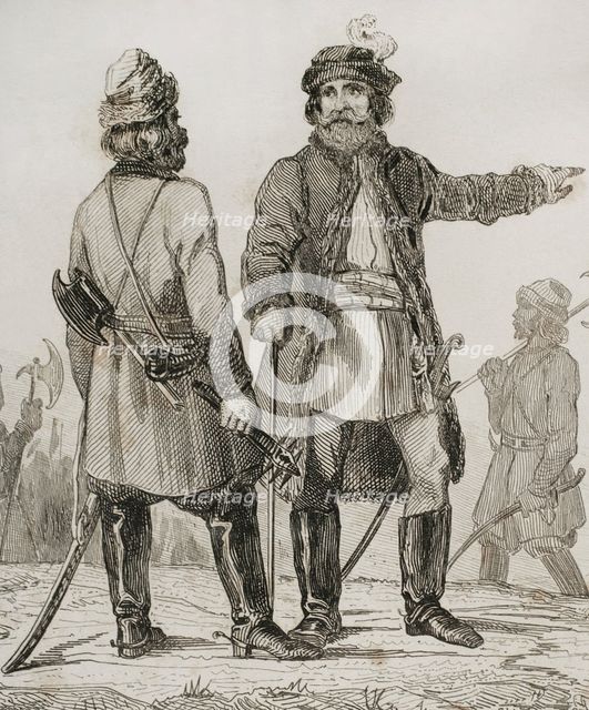 Muscovite infantry corps, Streltsy, Russia, 1839. Creator: Augustin François Lemaitre.
