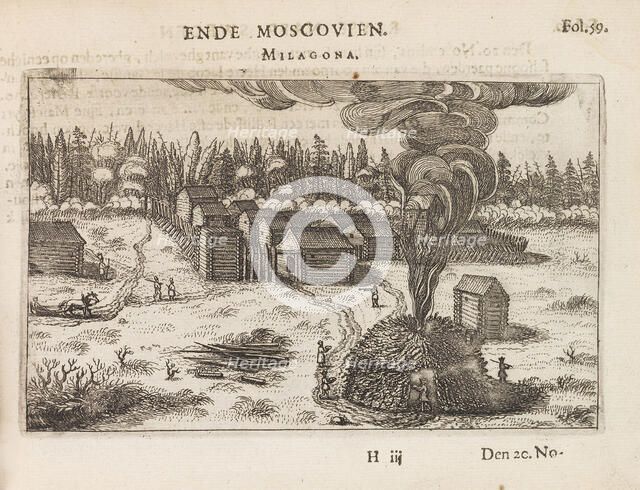 Muscovy, Milagona. Illustration to Antonis Goeteeris's "Journael vande legatie..., c1616-1617. Creator: Anonymous.