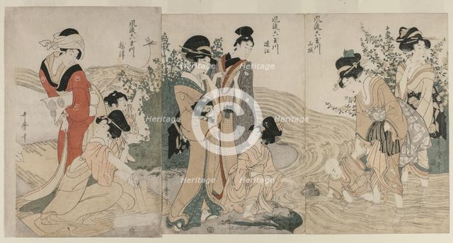 Musashi, Omi, Yamashiro, and Settsu Provinces ..., c. 1804. Creator: Kitagawa Utamaro (Japanese, 1753?-1806).