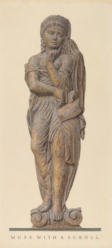Muse with a Scroll, c. 1938. Creator: John Matulis