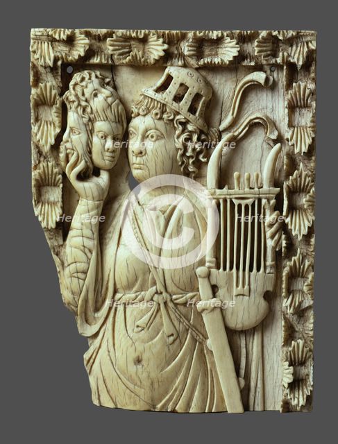 Muse of the comedy with lyre, masks and sword, First quarter of 6th cen.. Creator: West European Applied Art.