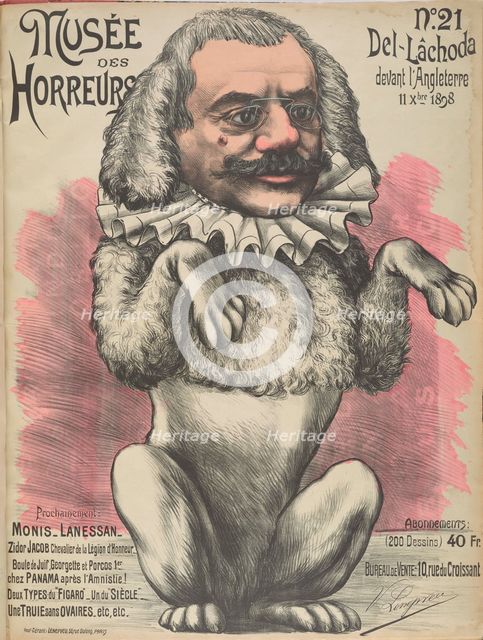 Musée des Horreurs (Gallery of Horrors): Théophile Delcassé, 1899. Creator: Lenepveu, Victor (active End of 19th century).