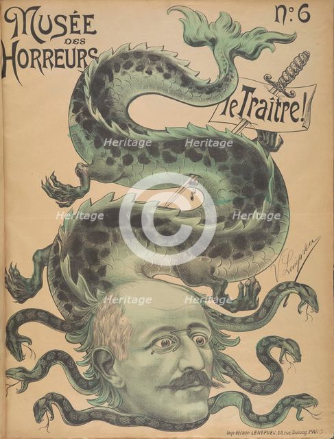 Musée des Horreurs (Gallery of Horrors): Alfred Dreyfus  , 1899. Creator: Lenepveu, Victor (active End of 19th century).
