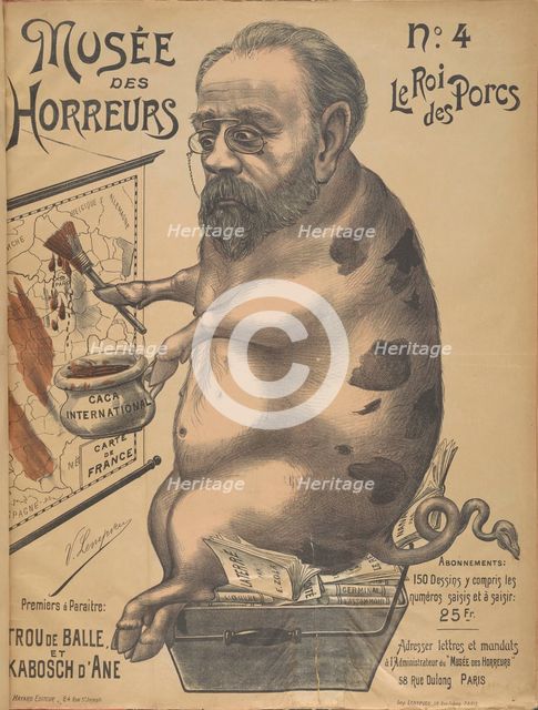 Musée des Horreurs (Gallery of Horrors): Émile Zola, 1899. Creator: Lenepveu, Victor (active End of 19th century).