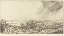 Mushroom Gatherers (Les ramasseurs de champignons). Creator: Alphonse Legros