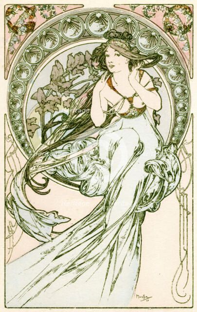 'Music', 1900. Artist: Alphonse Mucha