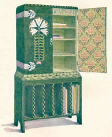 Music Cabinet. From a sketch by M. H. Baillie Scott 19th century. Artist: Mackay Hugh Baillie Scott