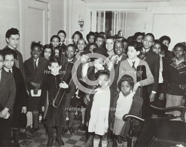 Music class students, 1938. Creator: Aubrey Pollard.