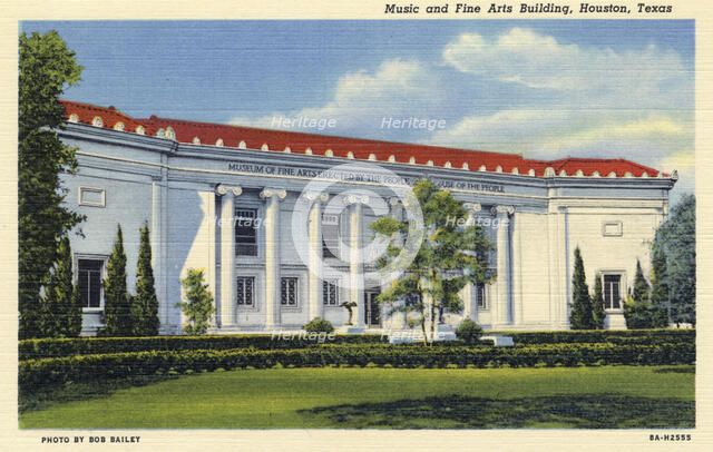 Music and Fine Arts Building, Houston, Texas, USA, 1938. Artist: Unknown