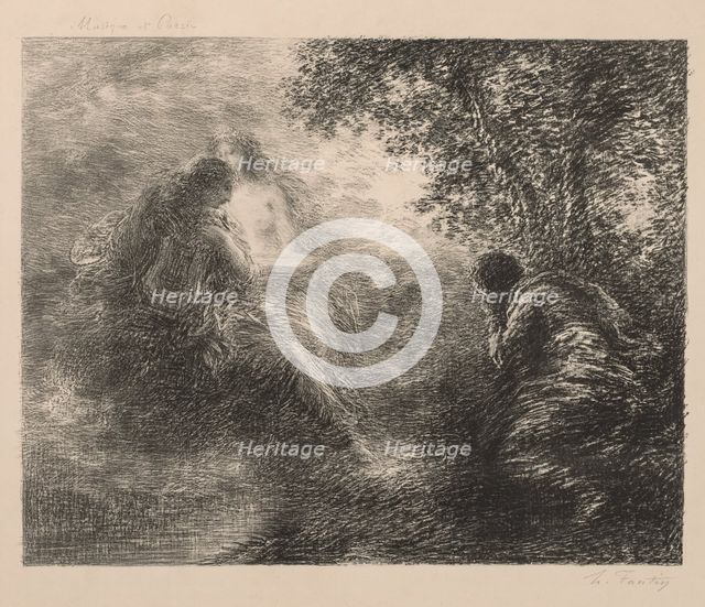 Music and Poetry, 1883. Creator: Henri Fantin-Latour (French, 1836-1904).