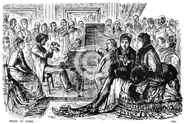 'Music at Home', 1885 (1891).  Artist: George du Maurier