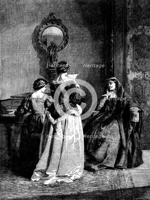 "Music" by A. B. Clay, from the exhibition of the Royal Academy, 1862. Creator: H. Harrall.