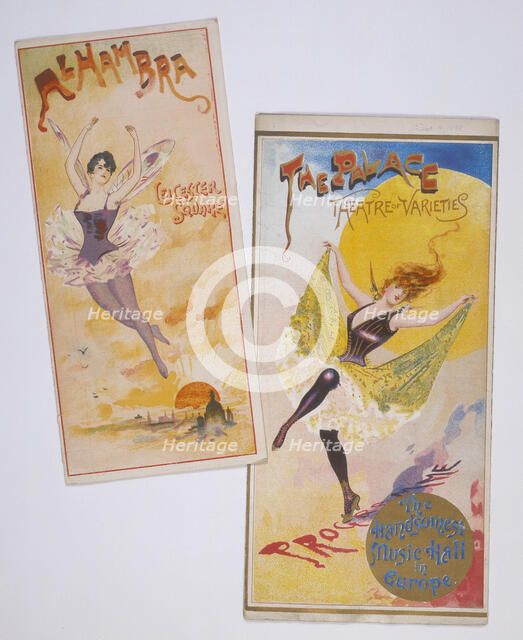 Music hall posters, c1900. Artist: Unknown