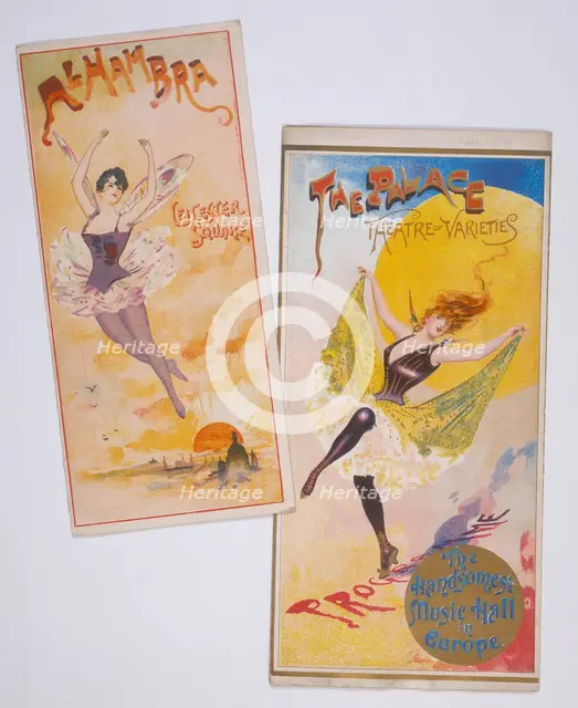 Music hall posters, c1900. Creator: Unknown.